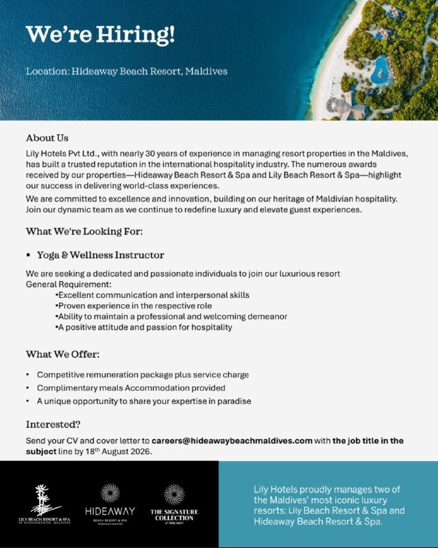 Оригинал объявления из источника t.me/jobmaldivess