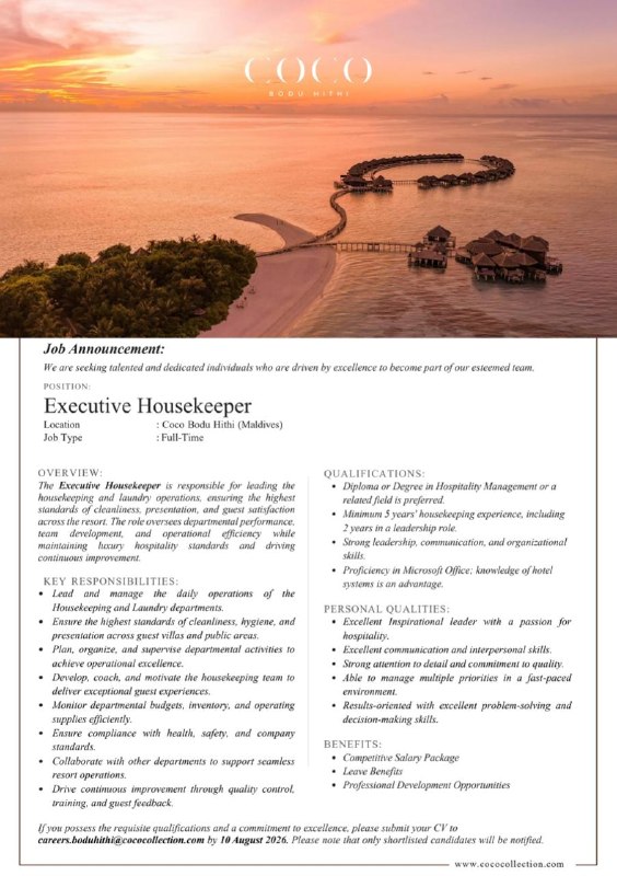 Оригинал объявления из источника t.me/jobmaldivess