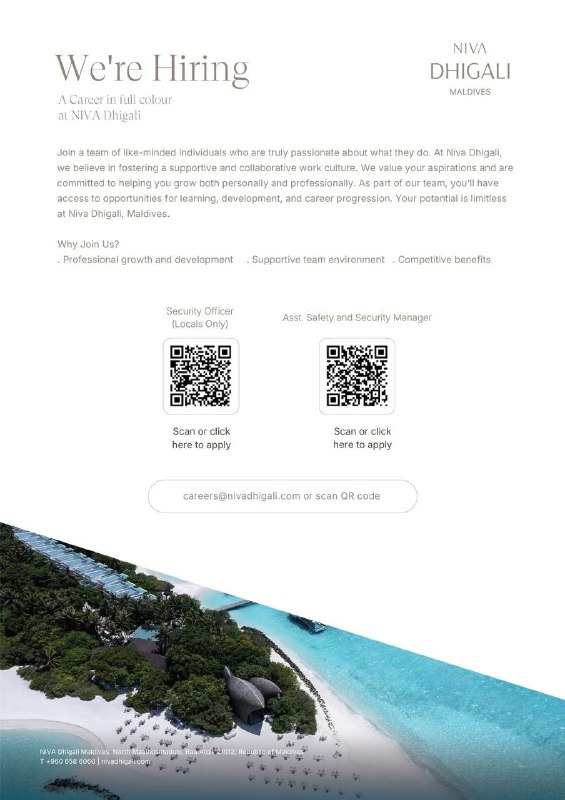 Оригинал объявления из источника t.me/jobmaldivess