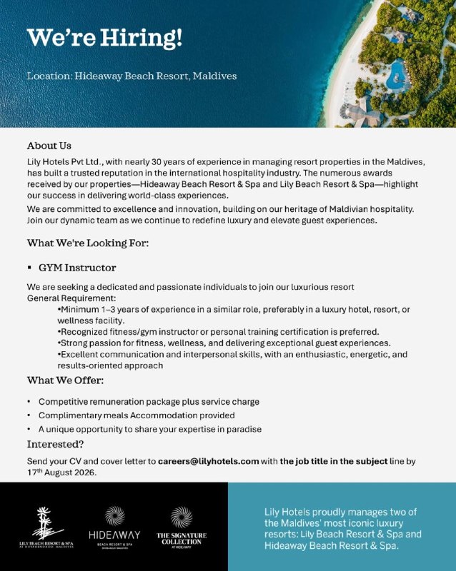 Оригинал объявления из источника t.me/jobmaldivess