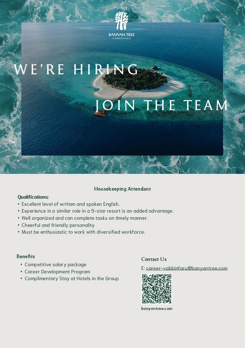 Оригинал объявления из источника job-maldives.com