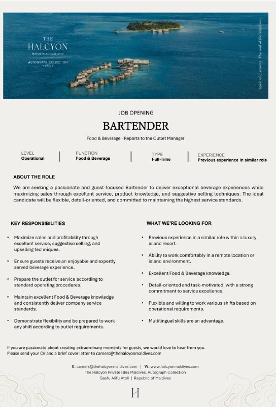 Оригинал объявления из источника t.me/jobmaldivess