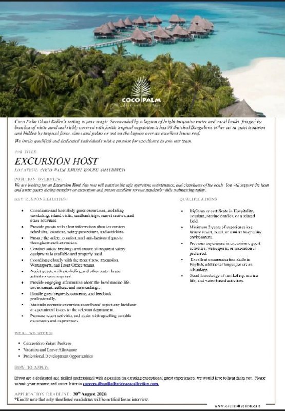 Оригинал объявления из источника t.me/jobmaldivess