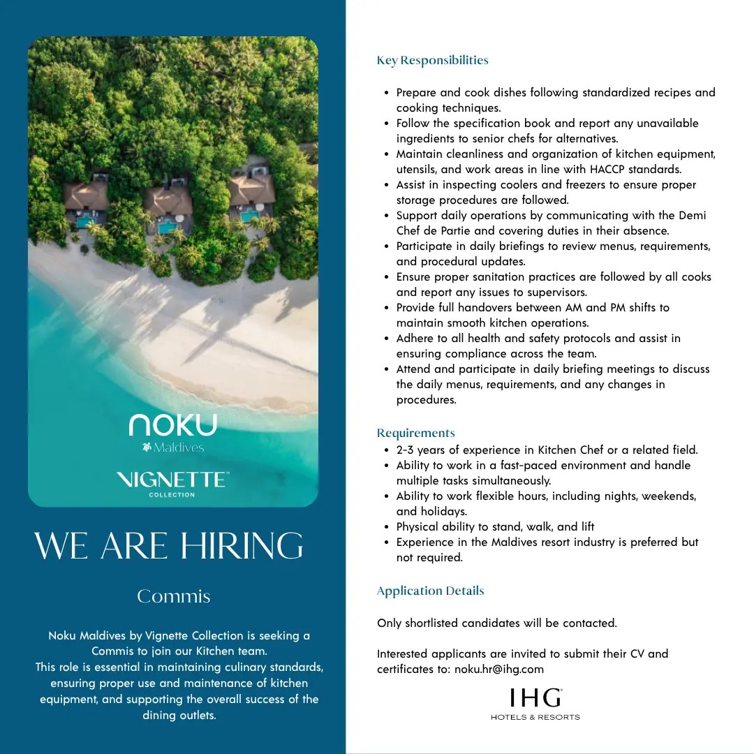 Оригинал объявления из источника job-maldives.com