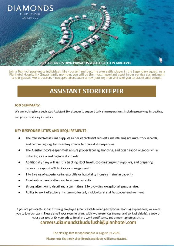 Оригинал объявления из источника t.me/jobmaldivess