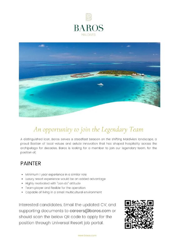 Оригинал объявления из источника t.me/maldives_jobs