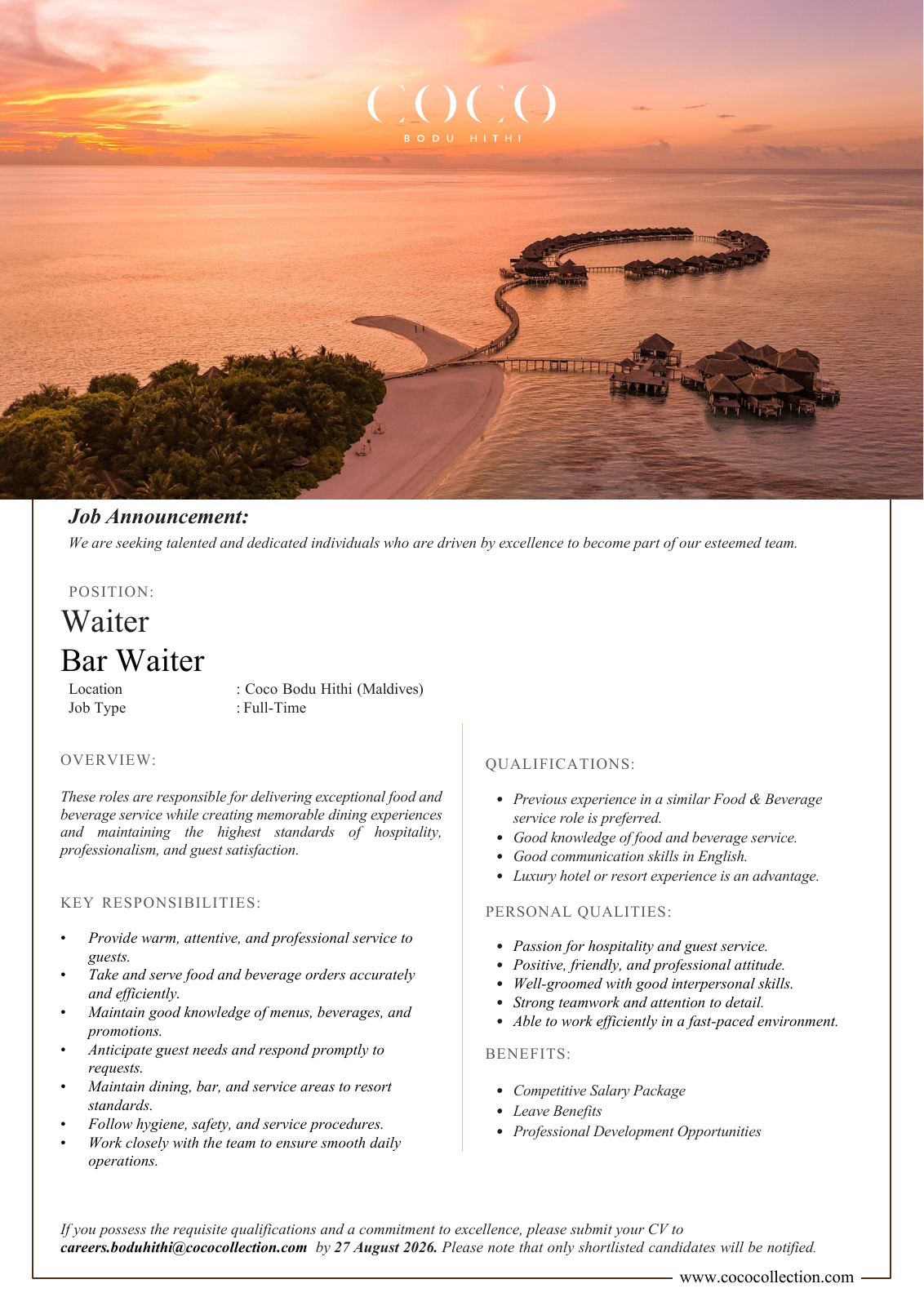 Оригинал объявления из источника job-maldives.com, страница 1