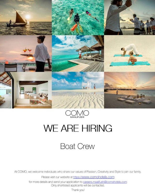 Оригинал объявления из источника t.me/jobmaldivess