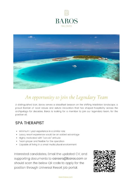 Оригинал объявления из источника t.me/jobmaldivess