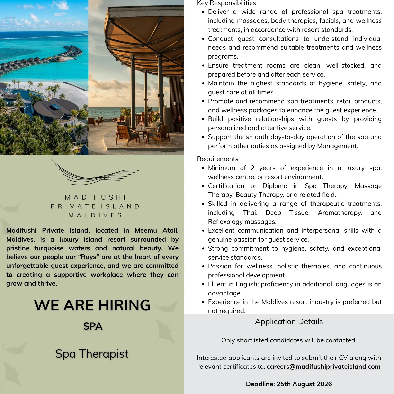 Оригинал объявления из источника job-maldives.com