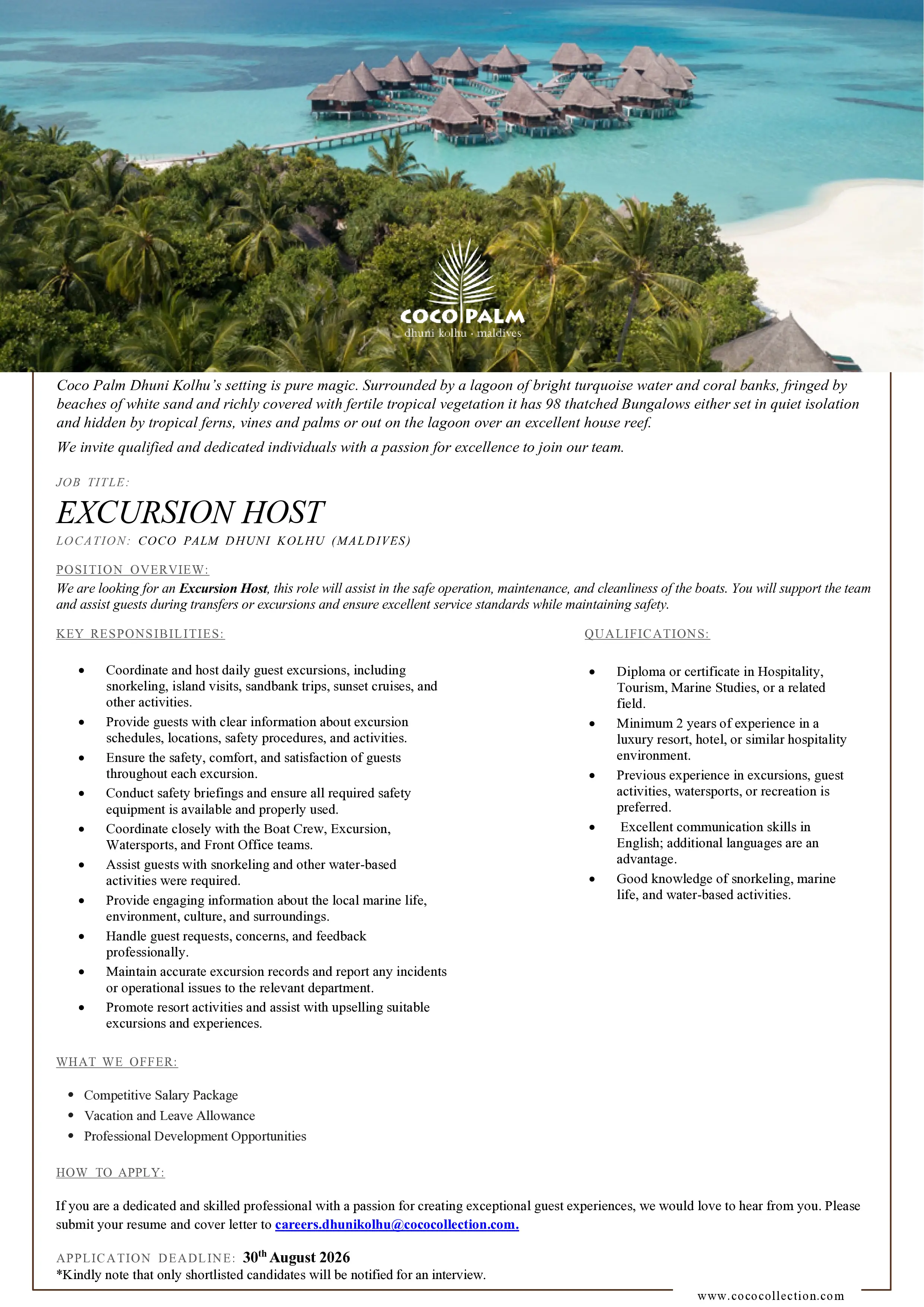 Оригинал объявления из источника job-maldives.com