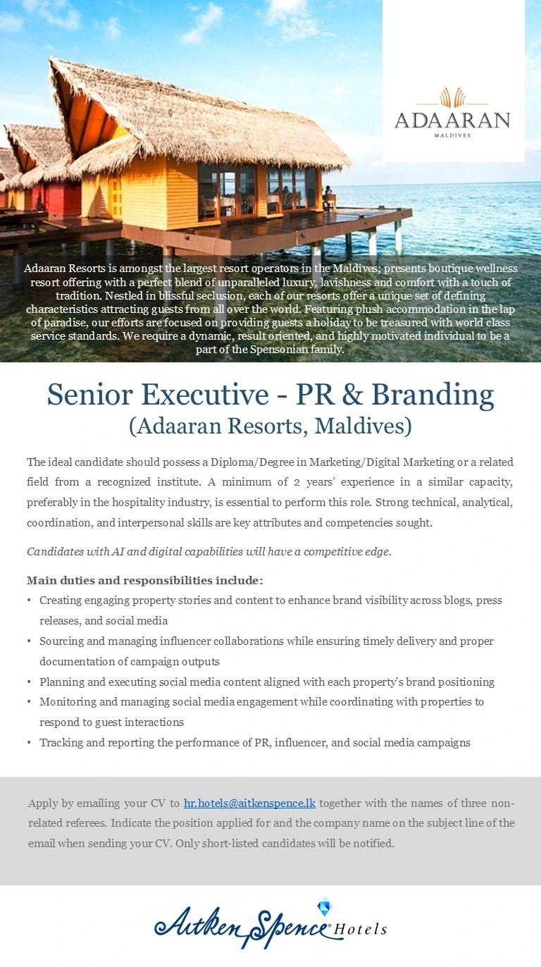Оригинал объявления из источника job-maldives.com