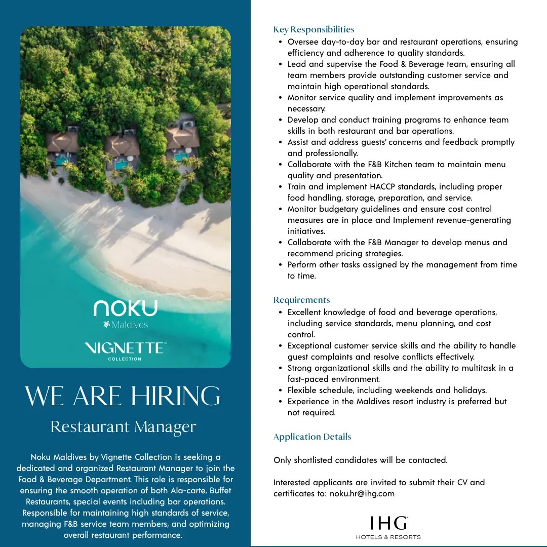 Оригинал объявления из источника job-maldives.com