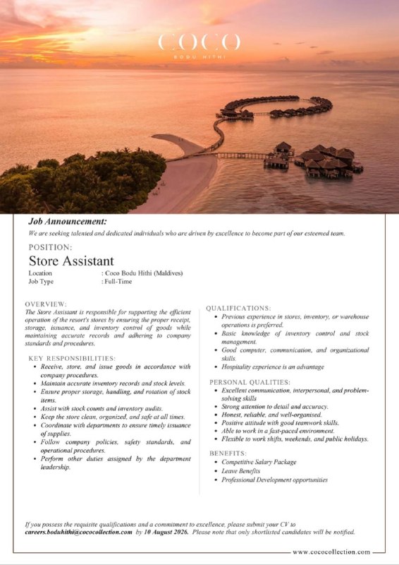 Оригинал объявления из источника t.me/jobmaldivess