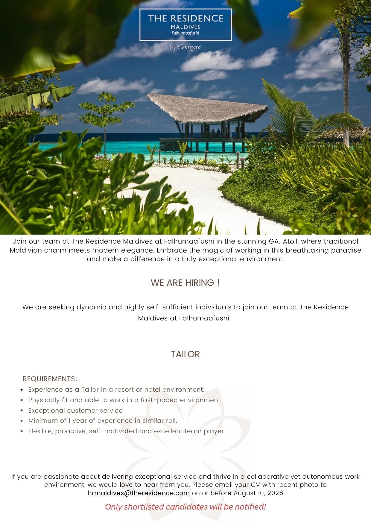 Оригинал объявления из источника job-maldives.com